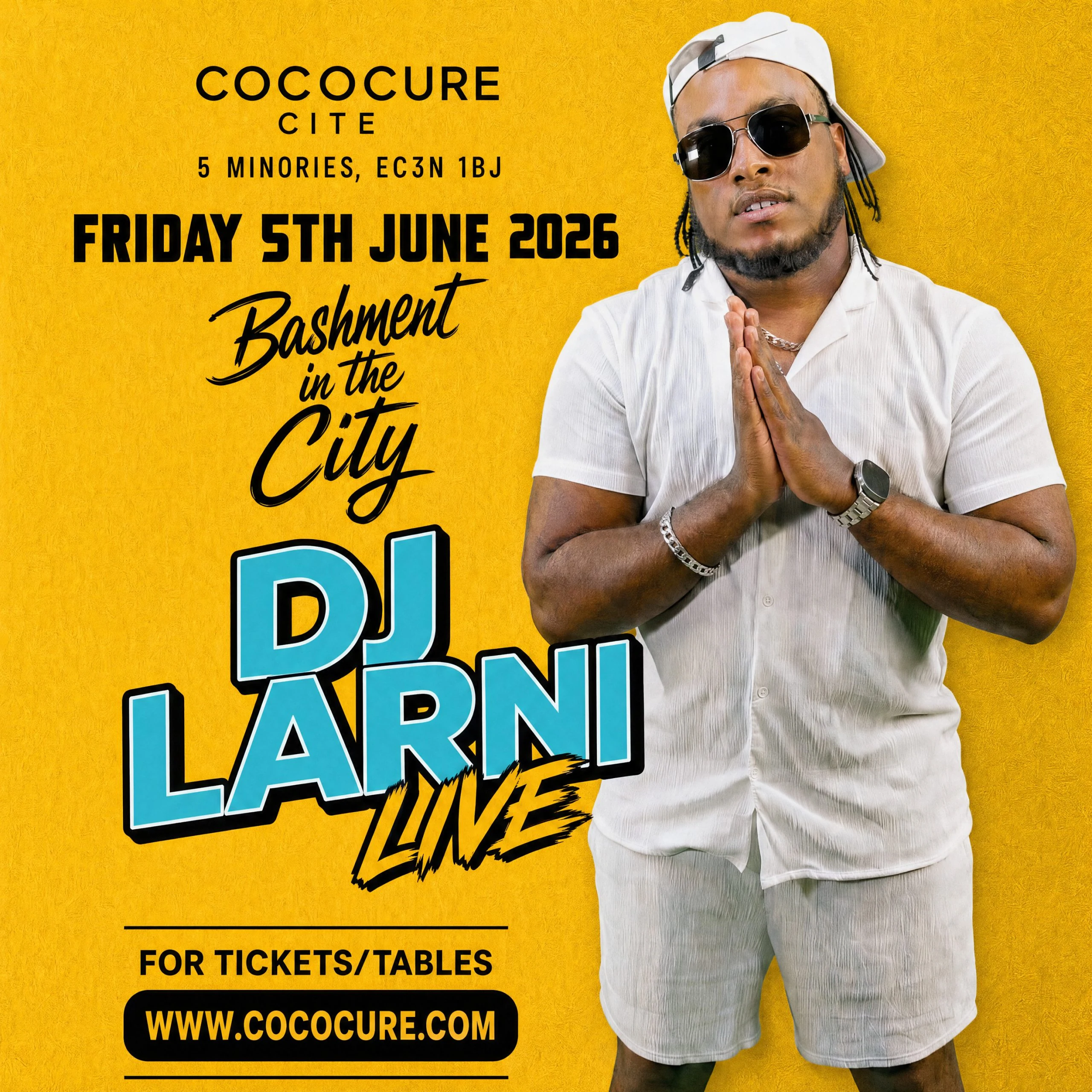Cite – BASHMENT & AFROBEATS IN THE CITY WITH DJ LARNI, DJ SEAN & DJ SUUKZ