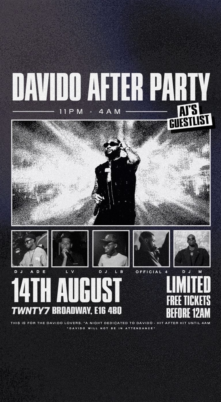 DAVIDO AFTERPARTY: UNAVAILABLE — TWNTY7