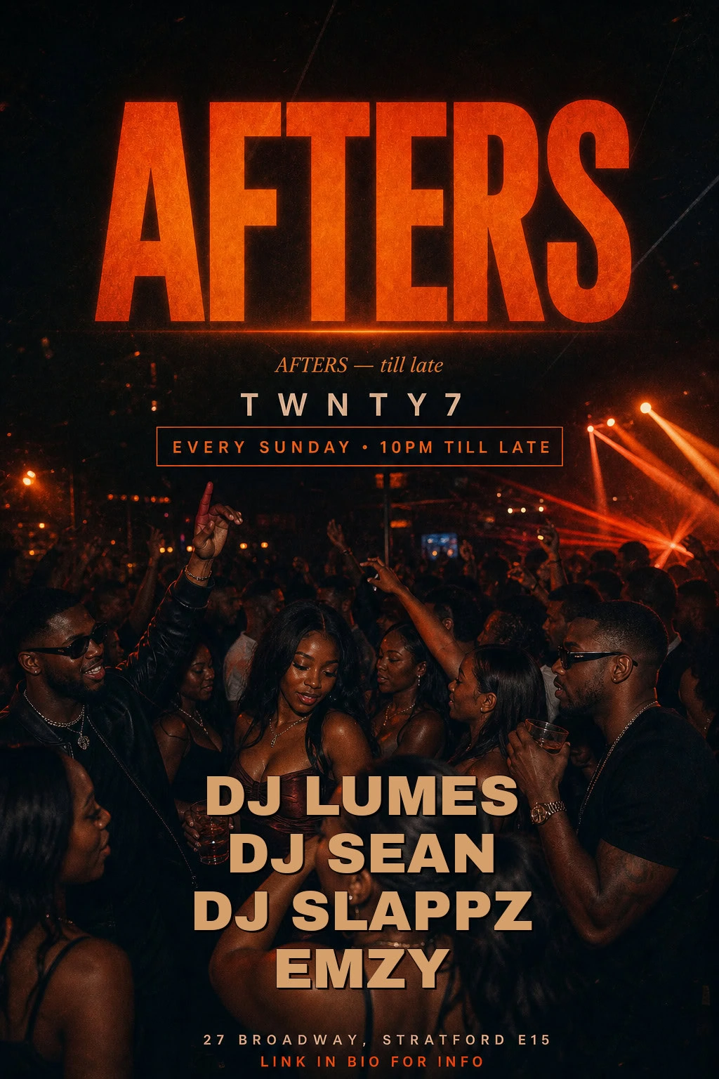 AFTERS at TWNTY7 — Sunday Afterparty in Stratford