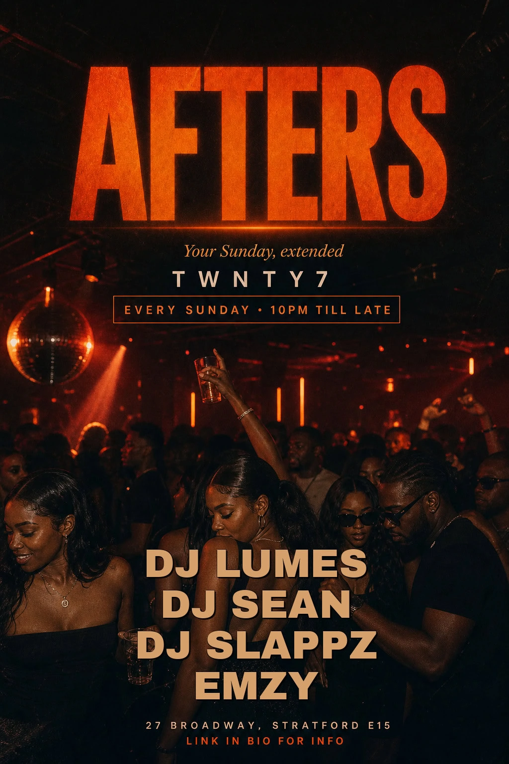 AFTERS at TWNTY7 — Sunday Afterparty in Stratford