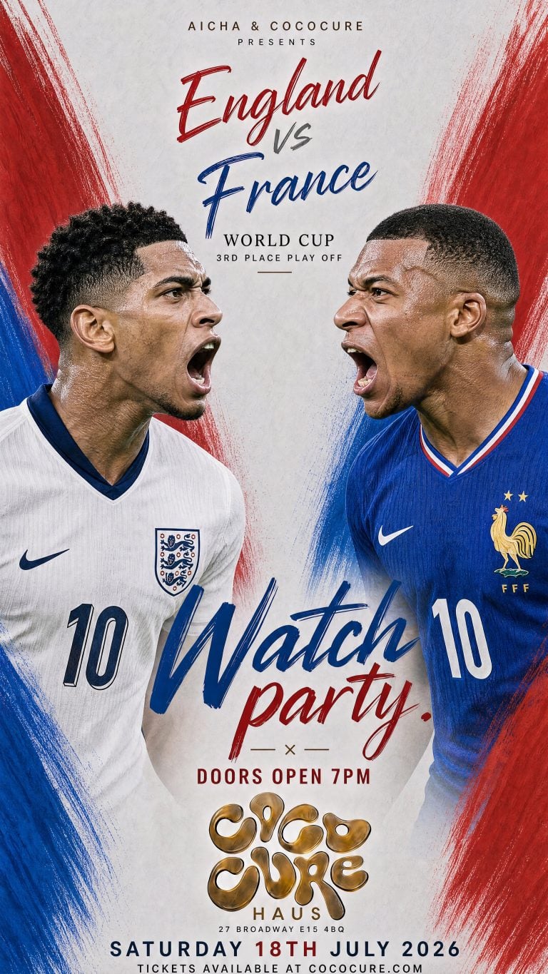 HAUS – ENGLAND  VS FRANCE – WORLD CUP WATCH PARTY (3RD PLACE)