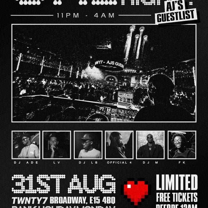 #ONEMORENIGHT – AJs GUESTLIST.