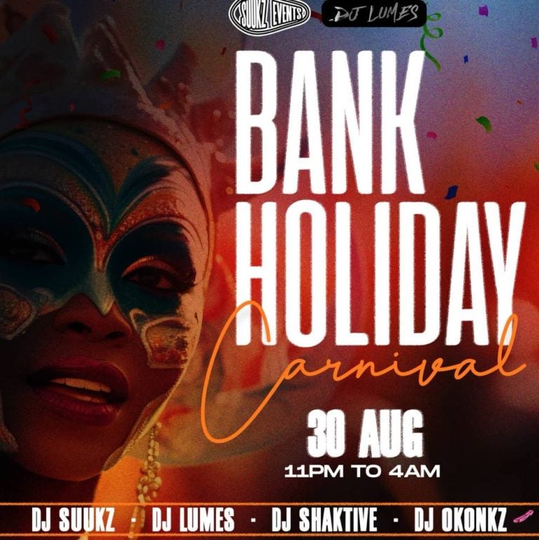 CARNIVAL AFTERPARTY — Bank Holiday Sunday