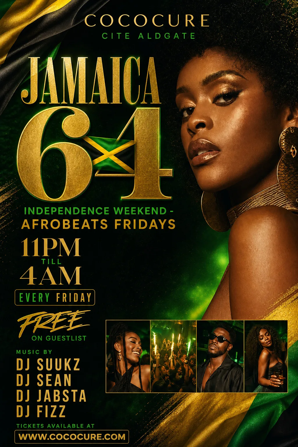 JAMAICA 64: Independence Weekend — AFROBEATS FRIDAYS at Cité Aldgate