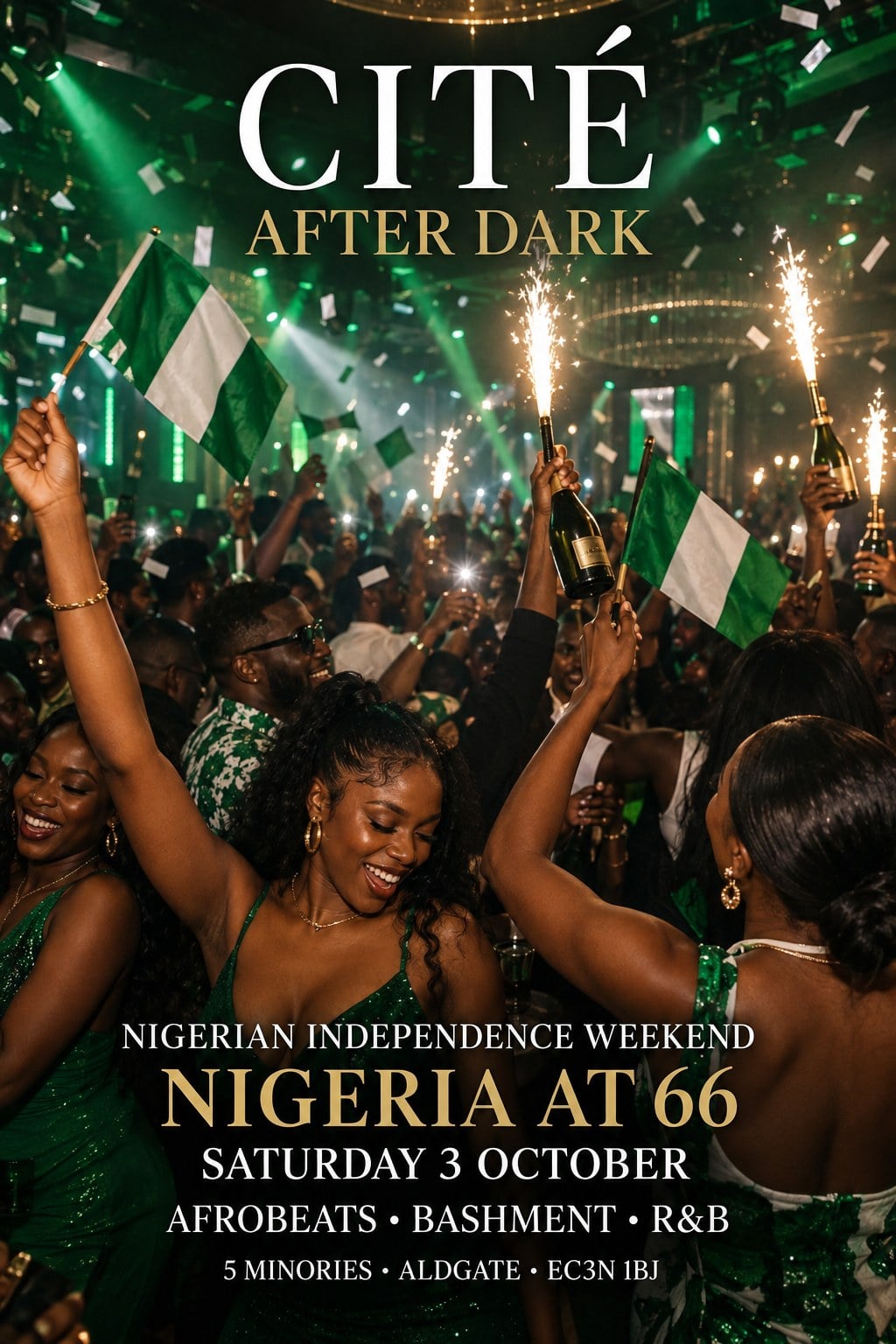 CITÉ AFTER DARK – Nigerian Independence Weekend | Afrobeats & Bashment flyer