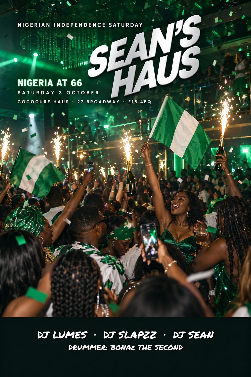 Nigerian Independence Saturday at Cococure Haus — Nigeria at 66 flyer