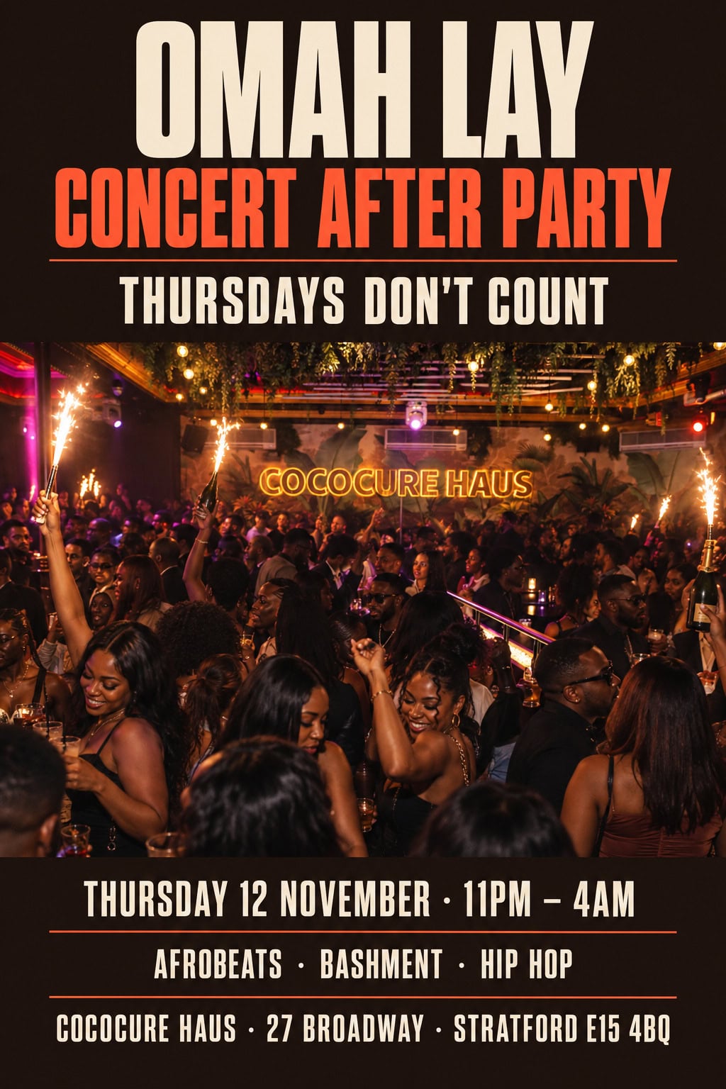 Omah Lay After Party at Cococure Haus, Thursday 12 November 2026