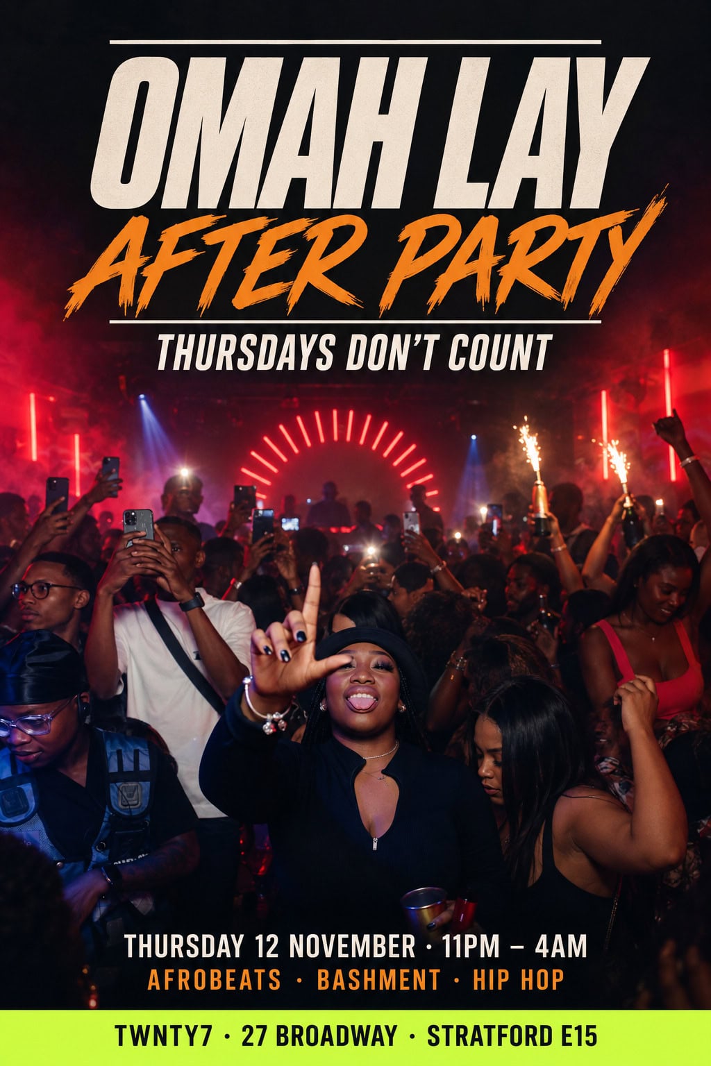 Omah Lay After Party at TWNTY7, Thursday 12 November 2026