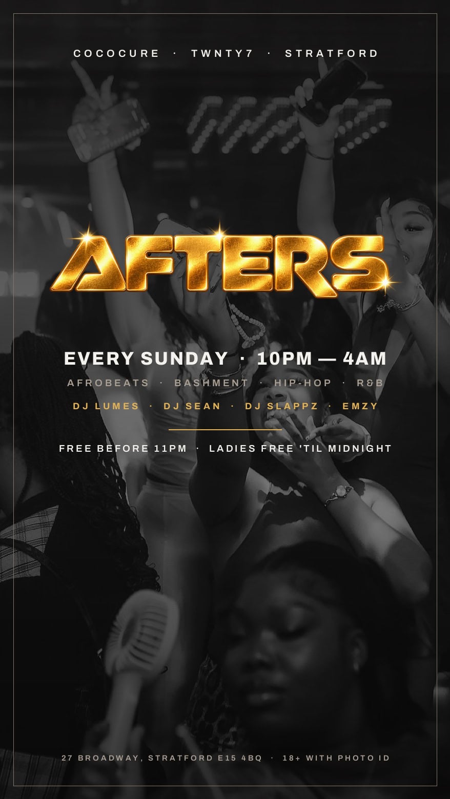 AFTERS at TWNTY7 — Sunday Afterparty in Stratford